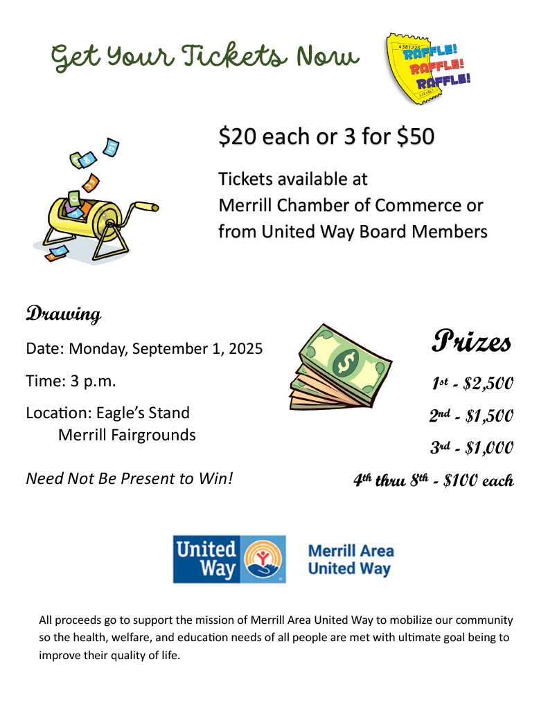 2025 Merrill Area United Way Raffle